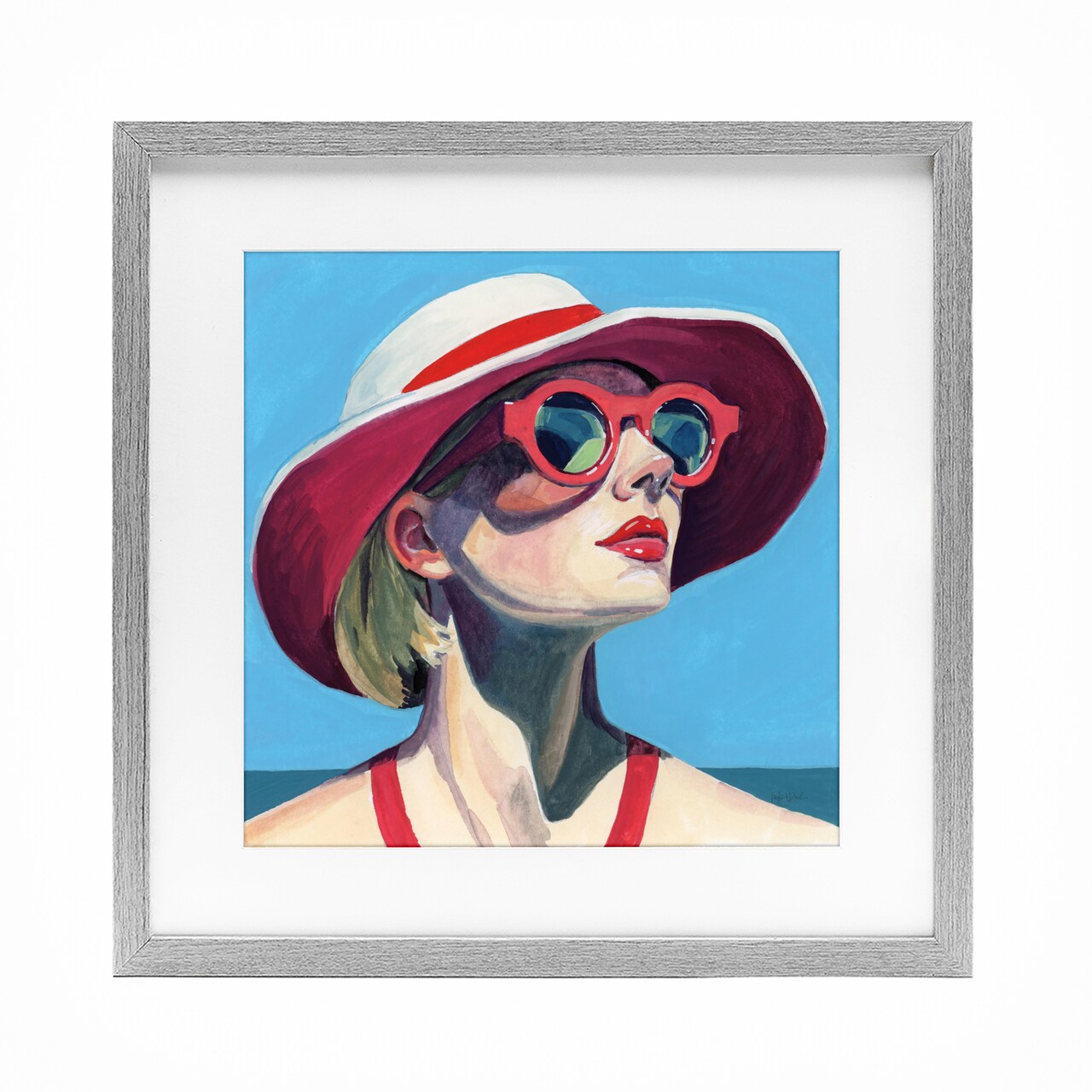 Stupell Industries Vacation In Style Framed Print Under Glass, design by Kate Jarvik Birch